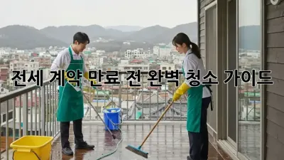 전세 계약 만료 전, 완벽 청소 가이드!